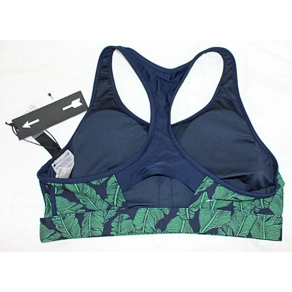 New w/Tags - The Upside - Palm Leaf Anna Bra in Green/Blue leaf pattern, sz 10 - Picture 2 of 9